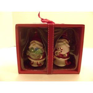 New Blue Sky Clayworks Santa Claus Salt & Pepper Shakers